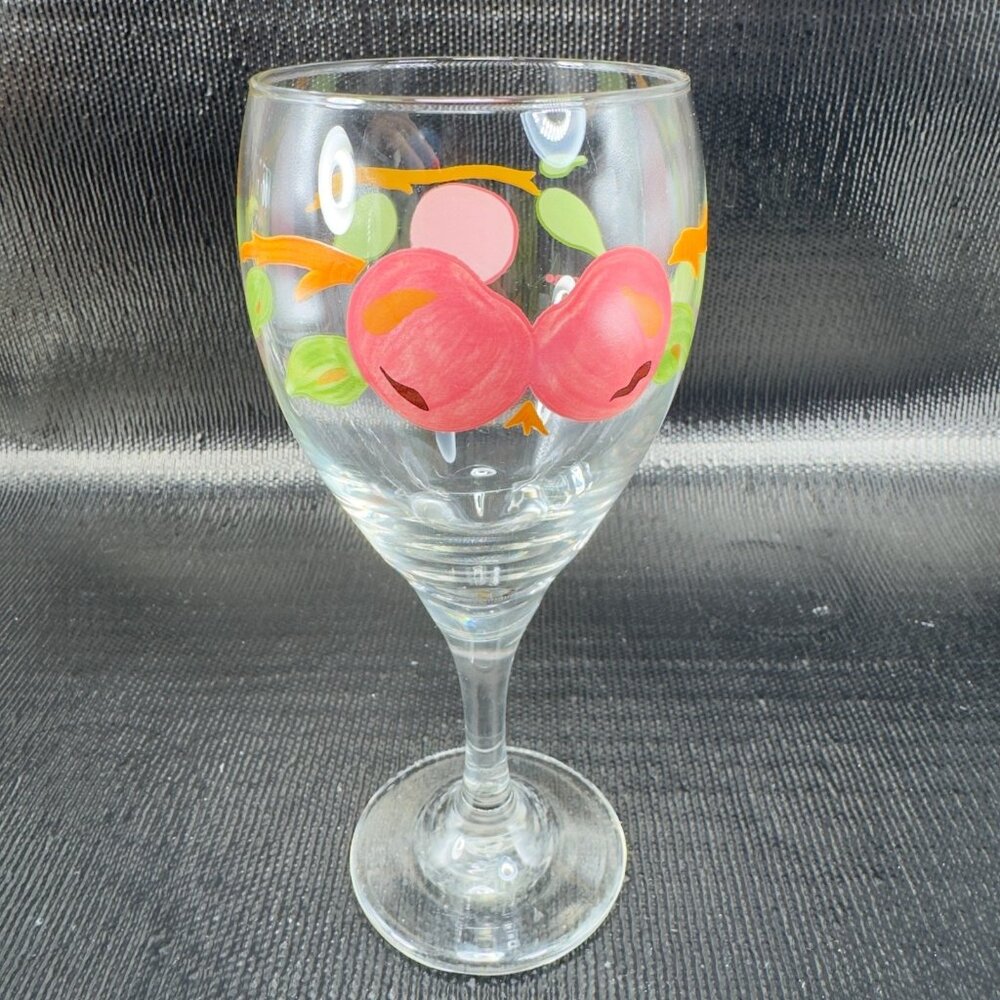 Franciscan Apple Glassware Libbey Single Cup Goblet Glassware Stemware VTG